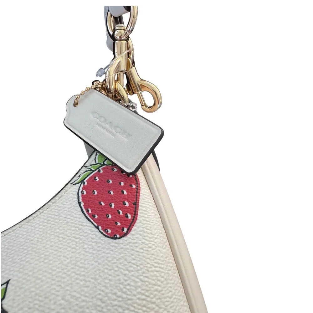 Coach Teri Strawberry Hobo Crossbody Adjustable Strap Gold Tone Hardware NWT